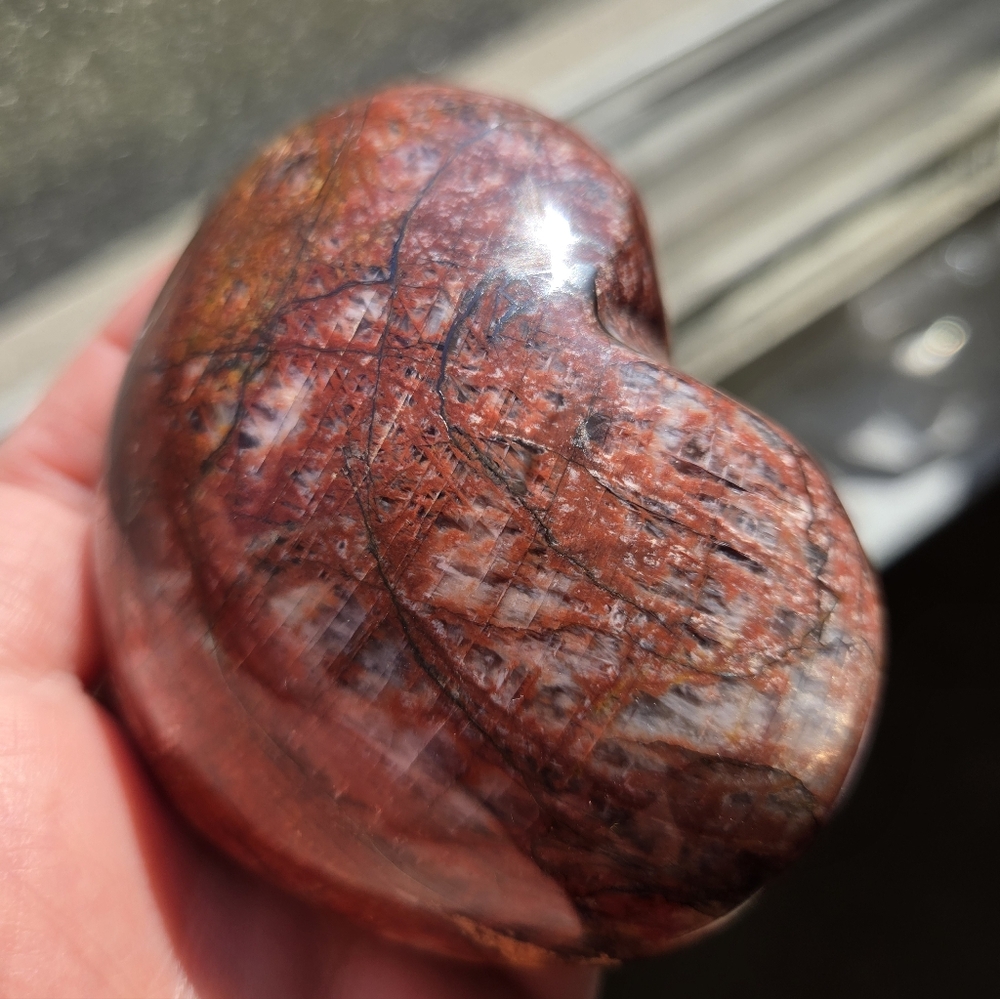 Fire Moonstone Heart - Picture 12 of 12